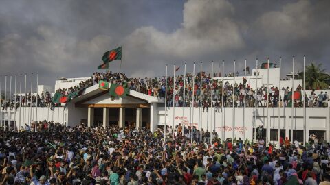 Imagen de archivo de las protestas contra el Gobierno en Bangladesh