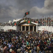 Imagen de archivo de las protestas contra el Gobierno en Bangladesh Imagen de archivo de las protestas contra el Gobierno en Bangladesh