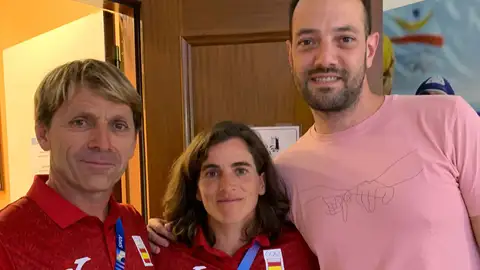 Maialen Chourraut y Xabi Echaniz con Raúl Granado en París Maialen Chourraut y Xabi Echaniz con Raúl Granado en París