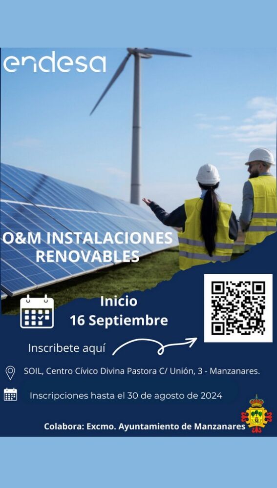 curso teórico-práctico de 90 horas de duración, sobre energías renovables
