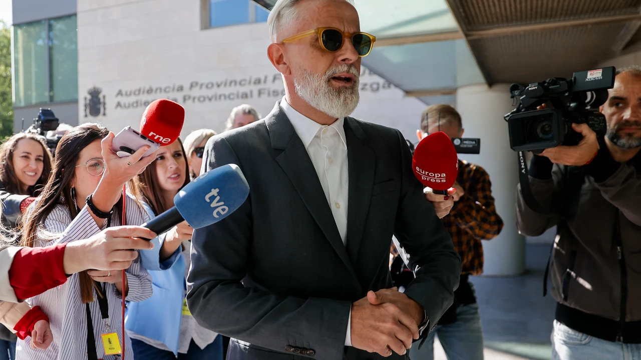El exgerente de Imelsa y autodenominado 'yonqui del dinero', Marcos Benavent, a su llegada a la Ciudad de la Justicia.