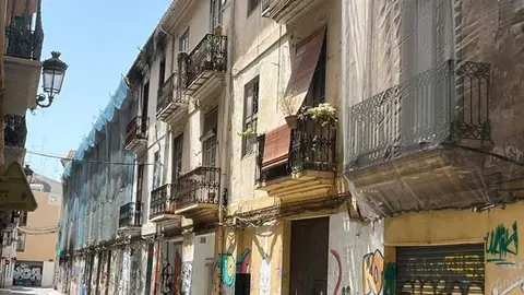 Calle Lliria en el barrio del Carmen Calle Lliria en el barrio del Carmen