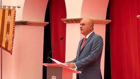 El presidente del Consell d’Eivissa, Vicent Marí, durante su discurso institucional del día Vuit d’Agost El presidente del Consell d’Eivissa, Vicent Marí, durante su discurso institucional del día Vuit d’Agost