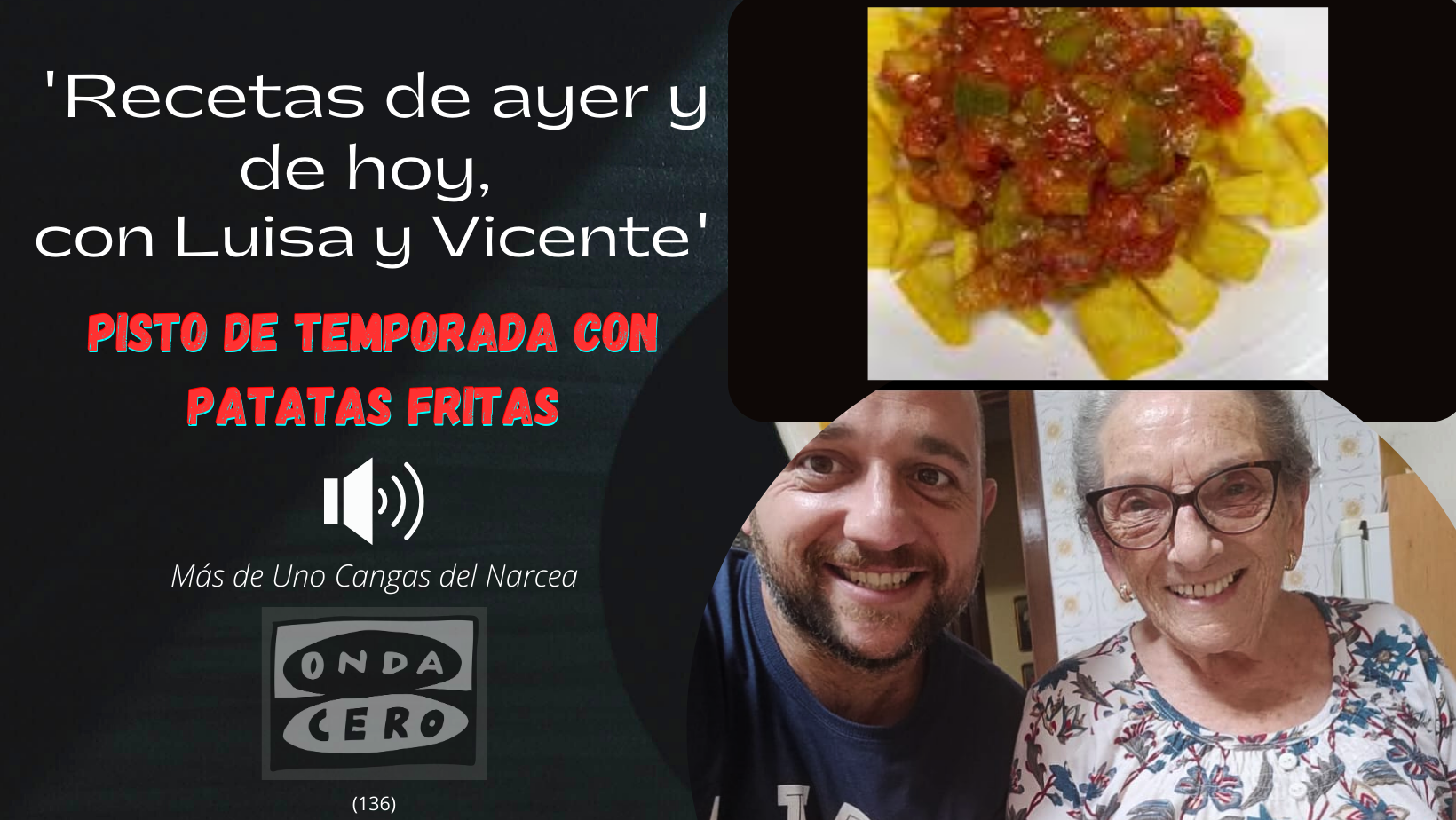 Pisto de temporada con patata nueva frita Pisto de temporada con patata nueva frita