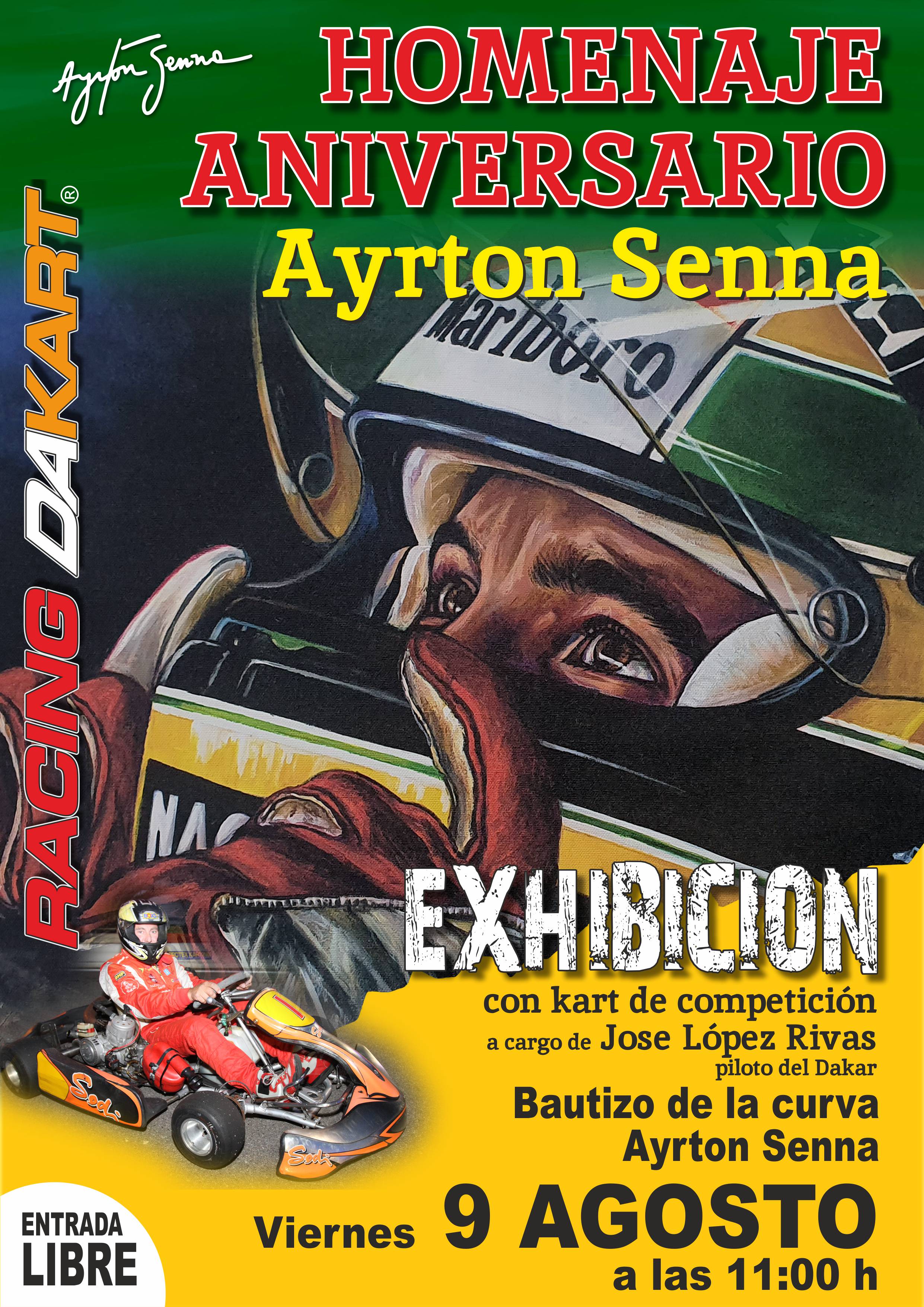 El Racing Dakart Sanxenxo rinde homenaje al legendario piloto brasileño Ayrton Senna El Racing Dakart Sanxenxo rinde homenaje al legendario piloto brasileño Ayrton Senna