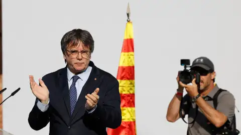 Puigdemont, en el acto en el paseo Lluís Companys de Barcelona. Puigdemont, en el acto en el paseo Lluís Companys de Barcelona.