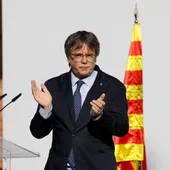 Puigdemont, en el acto en el paseo Lluís Companys de Barcelona. Puigdemont, en el acto en el paseo Lluís Companys de Barcelona.