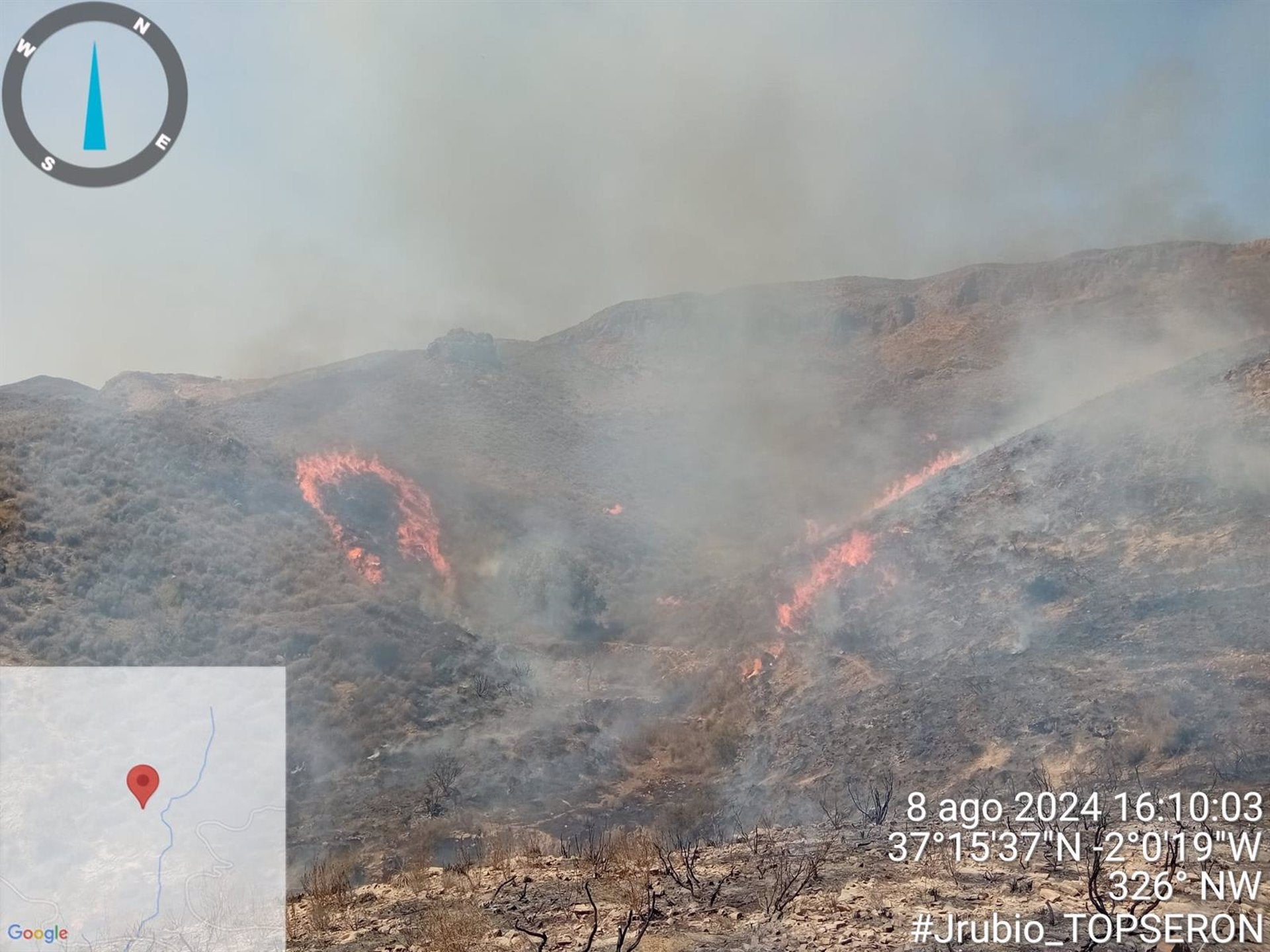 El incendio que se había desatado en el paraje La Loma de Antas ha sido extinguido El incendio que se había desatado en el paraje La Loma de Antas ha sido extinguido