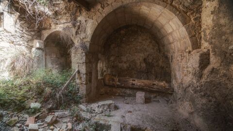 Descubierto el eje de un bat&aacute;n preindustrial durante las obras del Molinar de Alcoy 