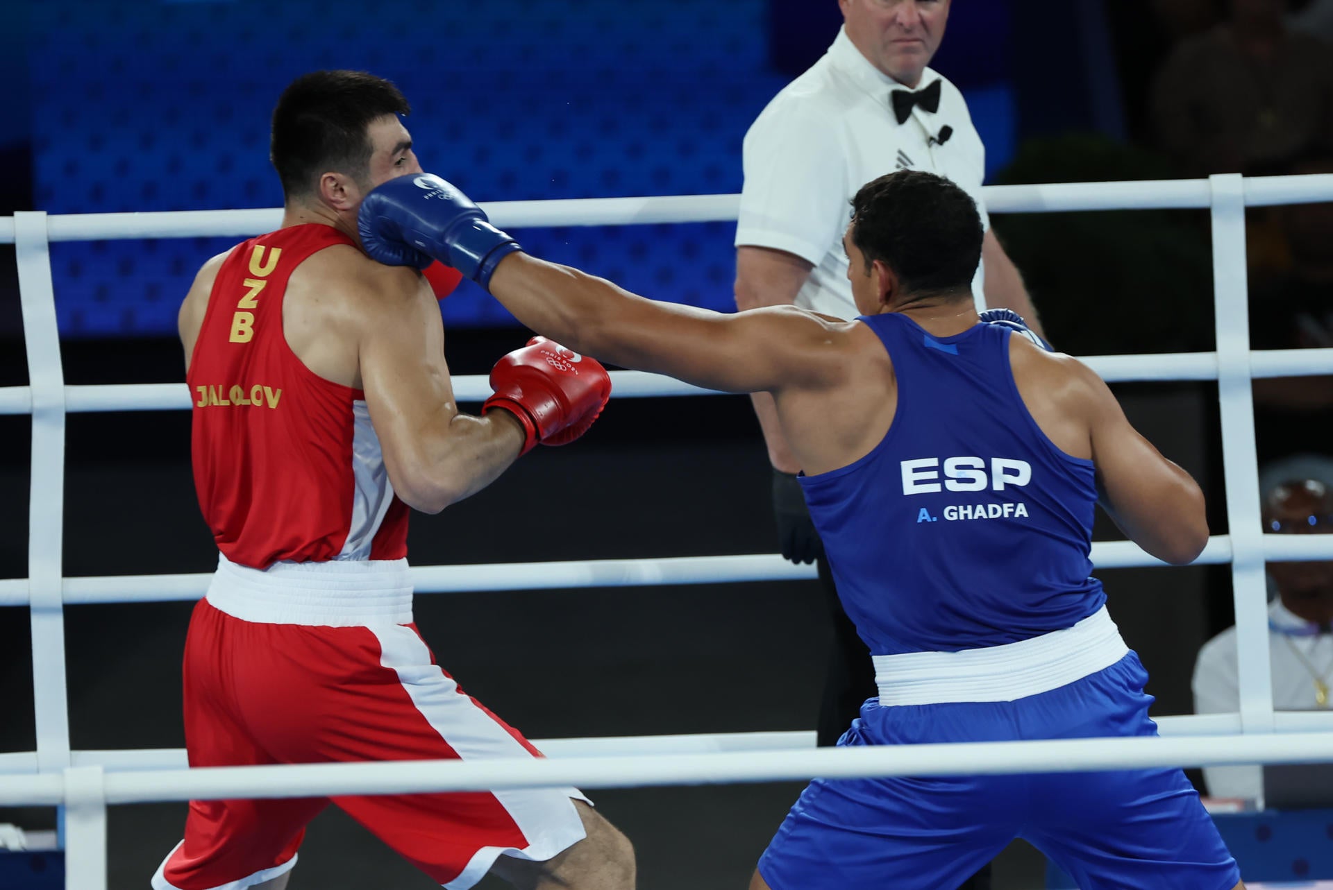 Ayoub Ghadfa sucumbe ante Bakhodir Jalolov y finalmente se queda la plata en +92 kg Ayoub Ghadfa sucumbe ante Bakhodir Jalolov y finalmente se queda la plata en +92 kg