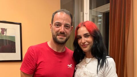 Ra&uacute;l Granado junto a Natalia Lacunza en la Casa de Espa&ntilde;a en Par&iacute;s