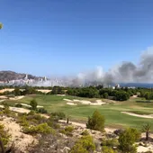 Vistas del incendio a los pocos minutos de comenzar Vistas del incendio a los pocos minutos de comenzar