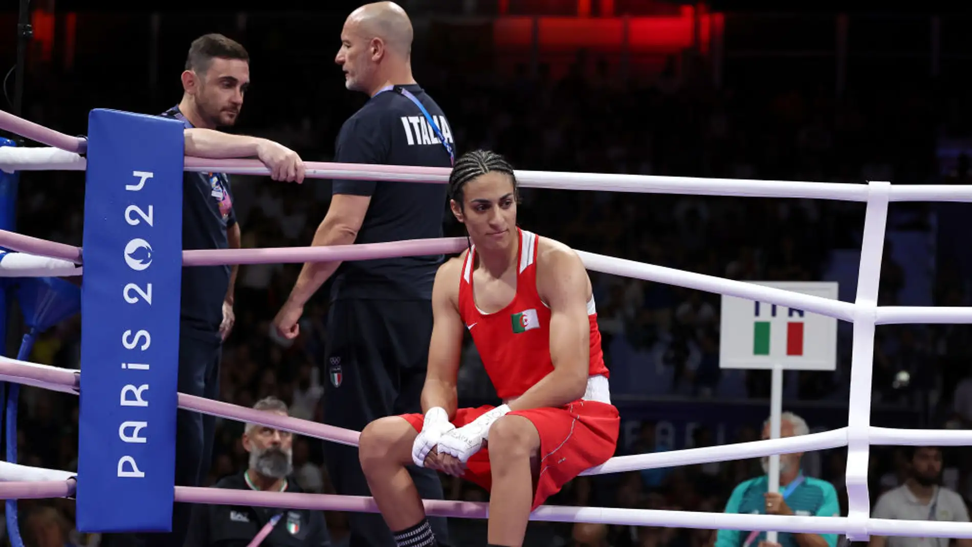 La boxeadora argelina Imane Khelif durante los Juegos Olímpicos de París 2024 La boxeadora argelina Imane Khelif durante los Juegos Olímpicos de París 2024