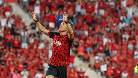 El delantero japonés Takuma Asano, jugador del Real Mallorca El delantero japonés Takuma Asano, jugador del Real Mallorca