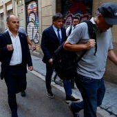 Carles Puigdemont, junto a Jordi Turull el día que regresó a Barcelona.