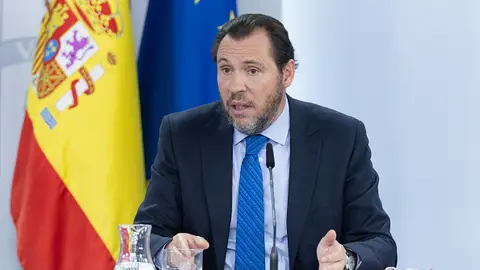 Imagen de archivo del Ministro de Transportes y Movilidad Sostenible, Oscar Puente, durante una rueda de prensa posterior al Consejo de Ministros. Imagen de archivo del Ministro de Transportes y Movilidad Sostenible, Oscar Puente, durante una rueda de prensa posterior al Consejo de Ministros.