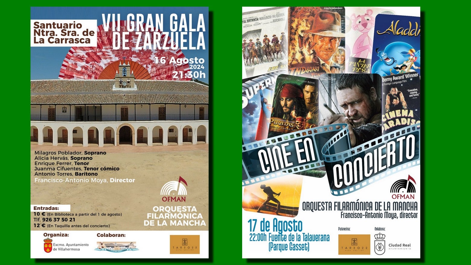 "VII Gran Gala de la Zarzuela" y "Cine en Concierto" "VII Gran Gala de la Zarzuela" y "Cine en Concierto"