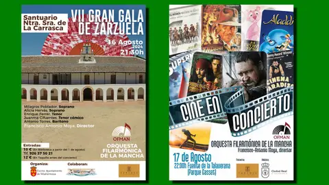 Conciertos de la Orquesta Filarmónica de La Mancha, 16 y 17 de agosto de 2024 Conciertos de la Orquesta Filarmónica de La Mancha, 16 y 17 de agosto de 2024