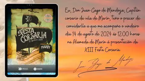 Cartaz Festa Corsaria de Marín Más de Uno Pontevedra