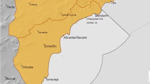 Mapa de avisos de la AEMET para este miércoles. Mapa de avisos de la AEMET para este miércoles.