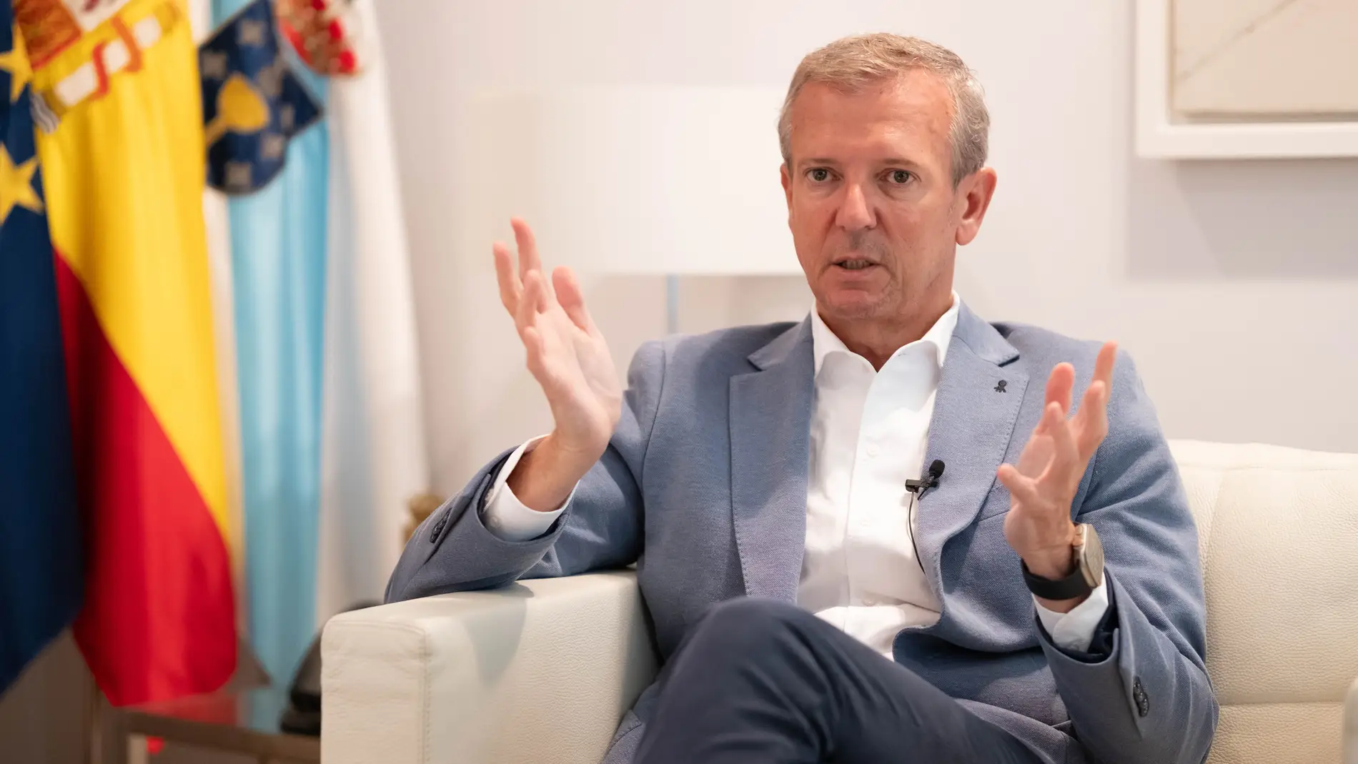 El presidente de la Xunta de Galicia y del PP de Galicia, Alfonso Rueda, durante una entrevista con Europa Press El presidente de la Xunta de Galicia y del PP de Galicia, Alfonso Rueda, durante una entrevista con Europa Press