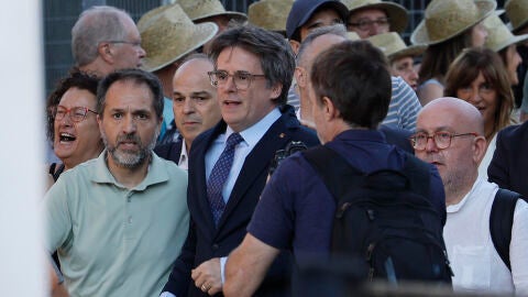Carles Puigdemont durante su regreso a Barcelona el pasado 8 de agosto, antes de salir nuevamente de Espa&ntilde;a.