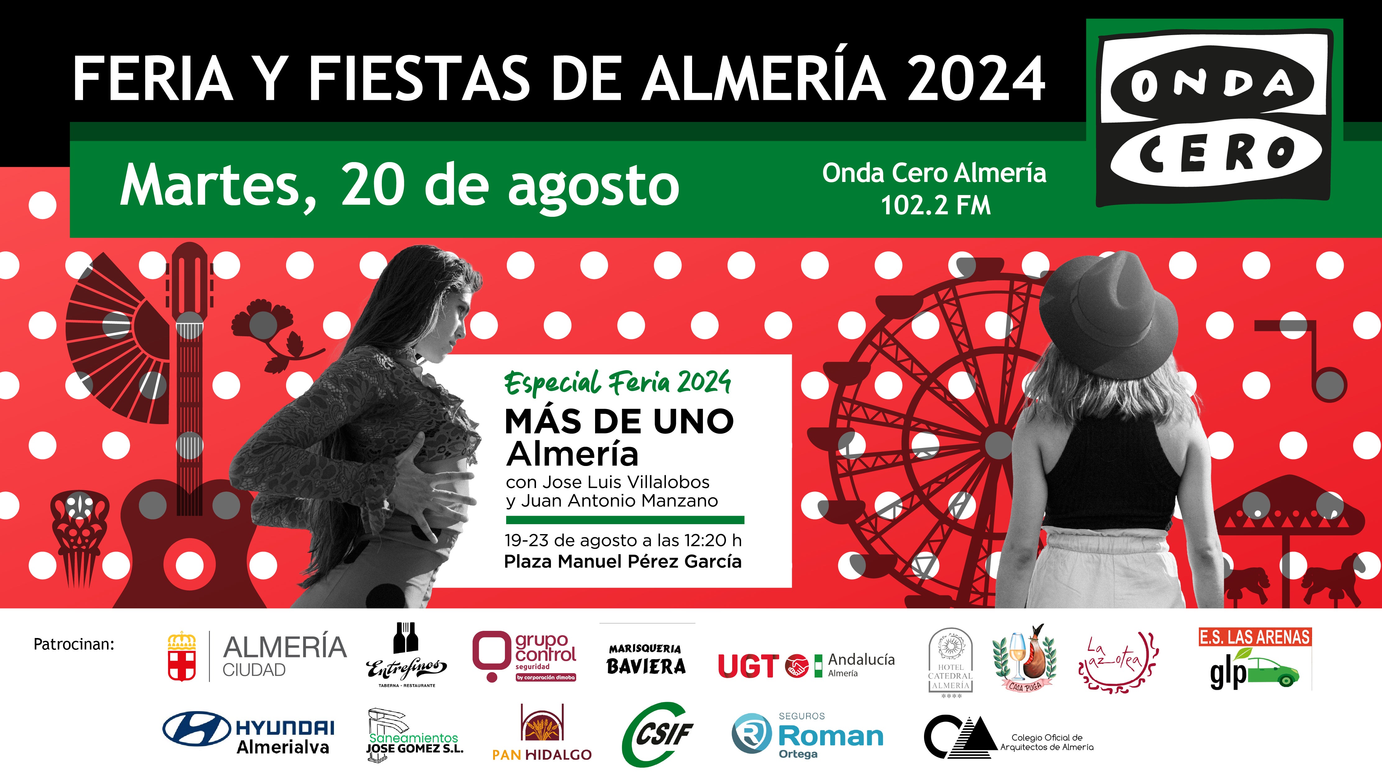 Feria de Almería 2024: los conciertos y actividades que no te puedes perder del martes 20 Feria de Almería 2024: los conciertos y actividades que no te puedes perder del martes 20