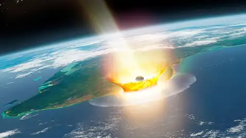 Impresión artística del impacto de un gran asteroide en la Tierra | Ilustración de Mark Garlick Impresión artística del impacto de un gran asteroide en la Tierra | Ilustración de Mark Garlick