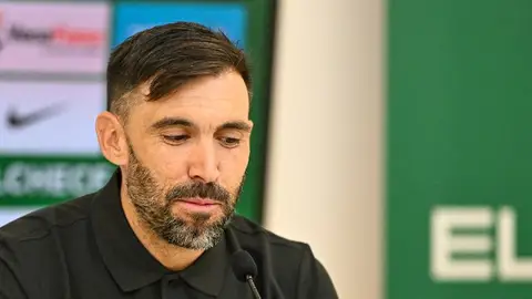 Eder Sarabia, en una rueda de prensa. Eder Sarabia, en una rueda de prensa.