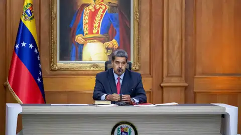 Nicolás Maduro, durante una rueda de prensa en el Palacio de Miraflores en Caracas. Nicolás Maduro, durante una rueda de prensa en el Palacio de Miraflores en Caracas.