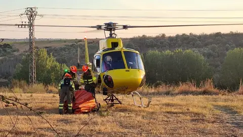 Un helicóptero del Infoex Un helicóptero del Infoex