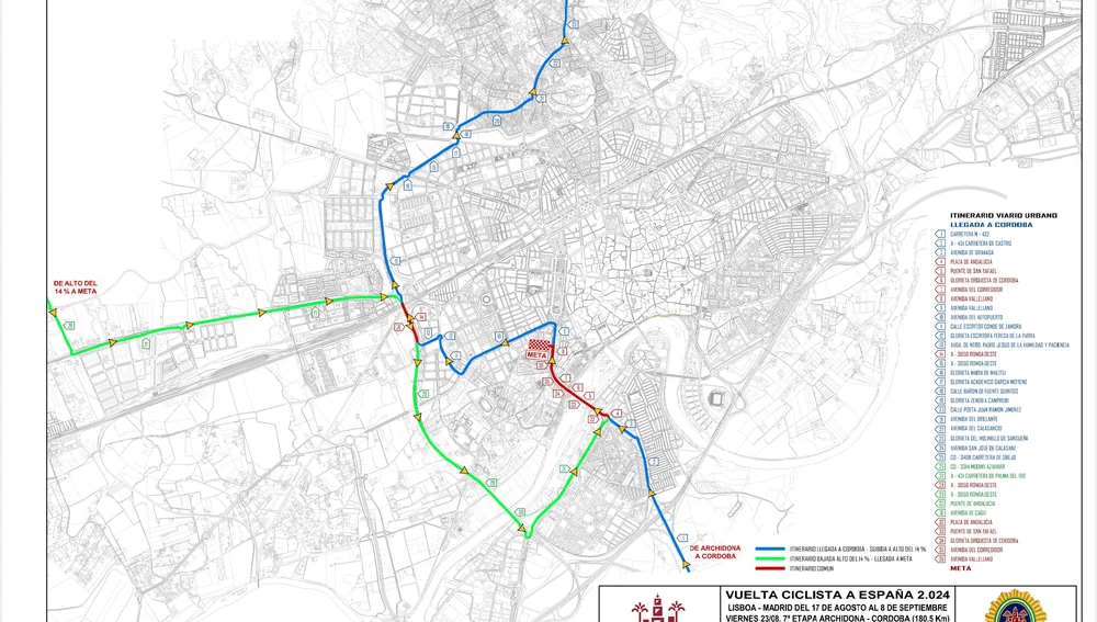 Mapa itinerario Vuelta ciclista Mapa itinerario Vuelta ciclista