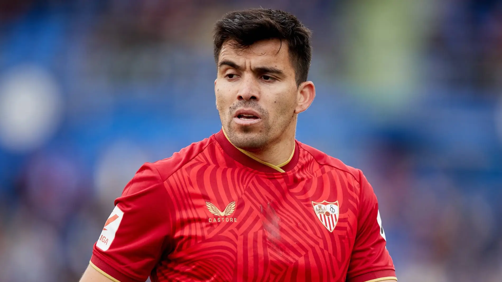 Marcos Acuña en un partido de la temporada pasada con el Sevilla Marcos Acuña en un partido de la temporada pasada con el Sevilla