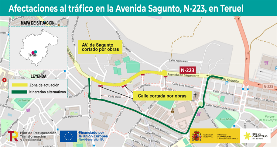 La Avenida Sagunto de Teruel dará más espacio al peatón La Avenida Sagunto de Teruel dará más espacio al peatón