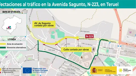 Afectaciones al tráfico derivadas de las obras en la Avenida de Sagunto OBRAS AVENIDA SAGUNTO