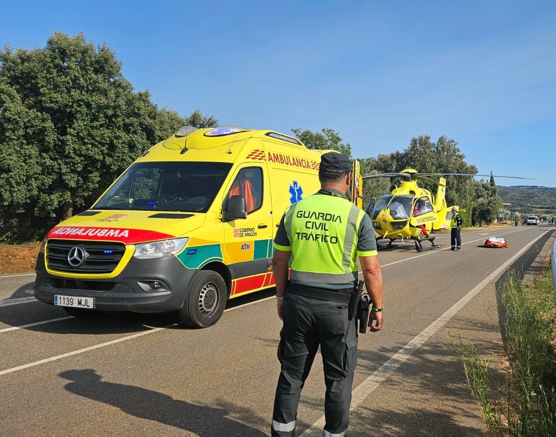Atropellan a un niño de 4 años frente al camping de Alquézar Atropellan a un niño de 4 años frente al camping de Alquézar