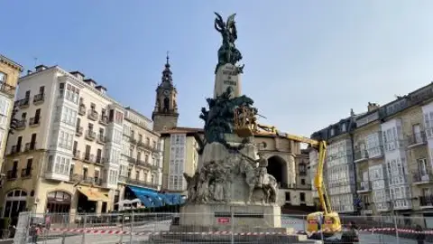 Comienza el estudio científico del estado actual del Monumento a la Batalla de Vitoria-Gasteiz Comienza el estudio científico del estado actual del Monumento a la Batalla de Vitoria-Gasteiz