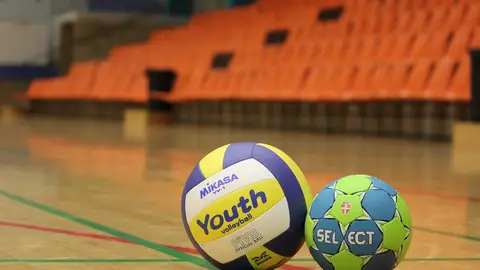 Pelota de voleibol y balonmano Pelota de voleibol y balonmano