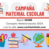 Caritas Toledo recoge material escolar para ayudar a las familias con pocos recursos 