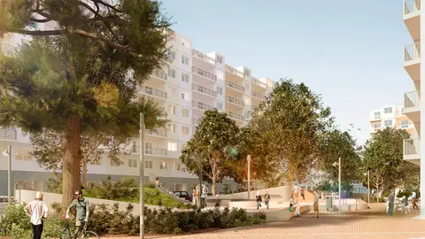 Simulación de la remodelación del jardín nino bravo