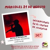 Cartel batalla de gallos Valdepeñas