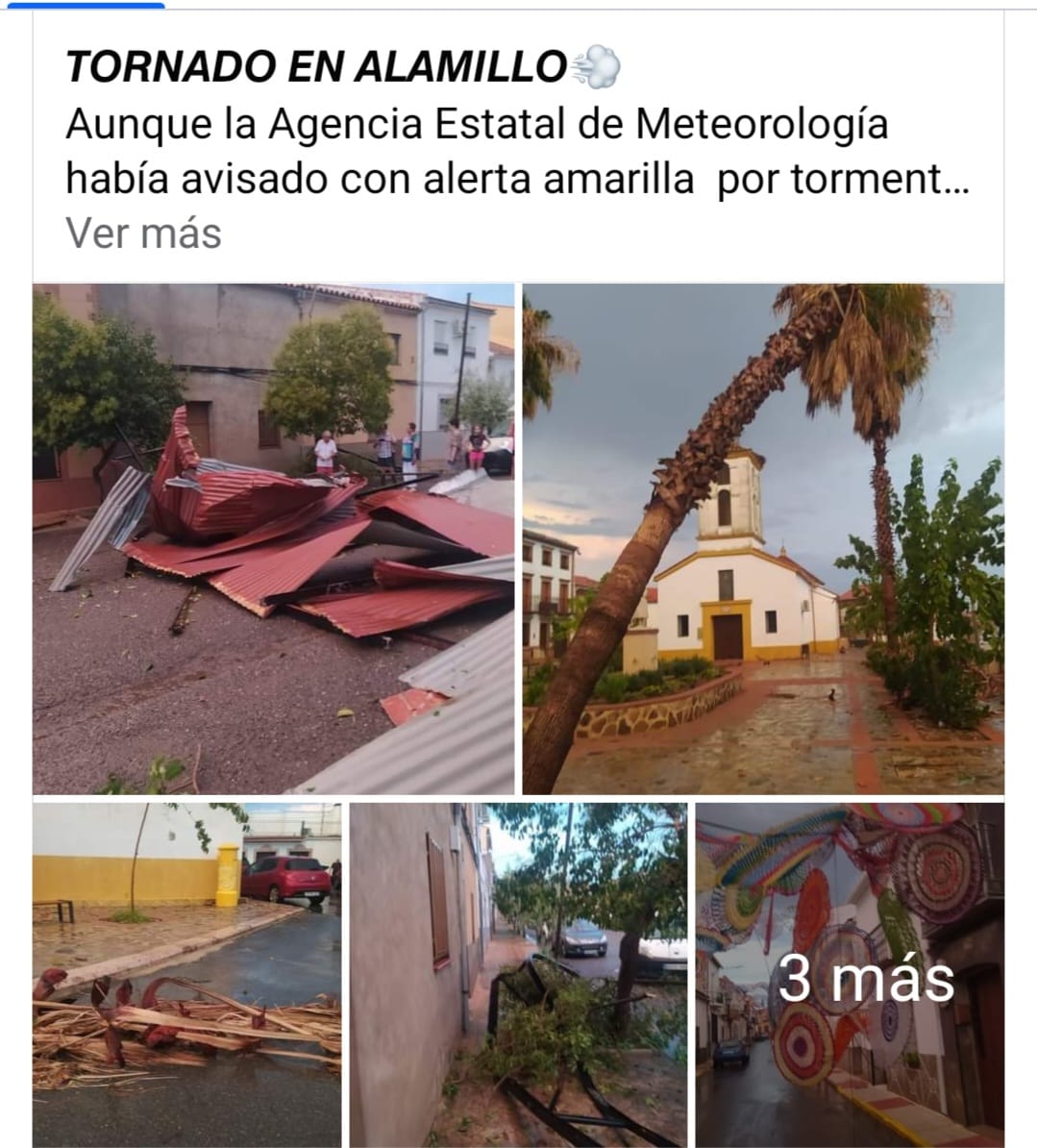 Alamillo y Castellar de Santiago evalúan los daños ocasionados por el vendaval Alamillo y Castellar de Santiago evalúan los daños ocasionados por el vendaval