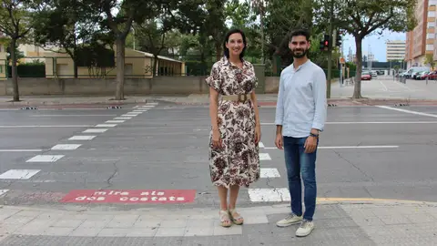 La concejala de Educación, María España, junto al concejal de Movilidad, Cristian Ramírez La concejala de Educación, María España, junto al concejal de Movilidad, Cristian Ramírez