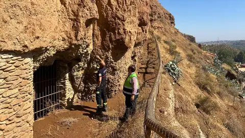 Cerro del Castillejo Desprendimiento Cerro del Castillejo, en Beas de Guadix
