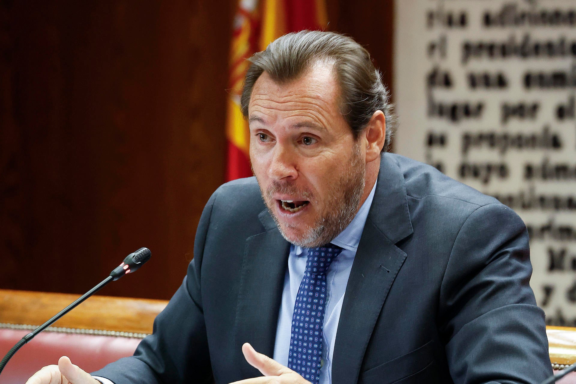 El ministro de Transportes, Óscar Puente, comparece en el Senado. El ministro de Transportes, Óscar Puente, comparece en el Senado.