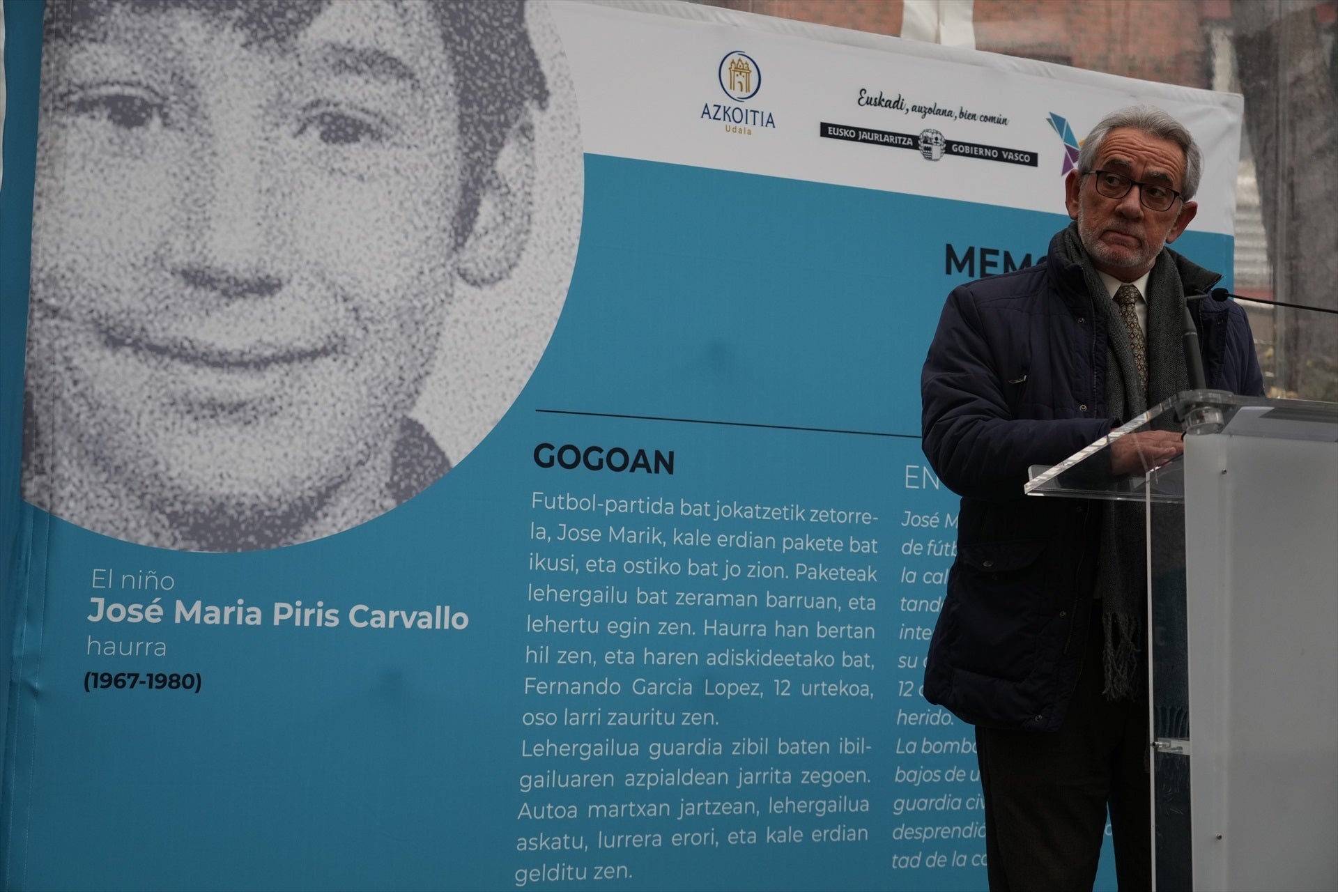 Homenaje al primer niño asesinado por ETA en San Vicente de Alcántara Homenaje al primer niño asesinado por ETA en San Vicente de Alcántara