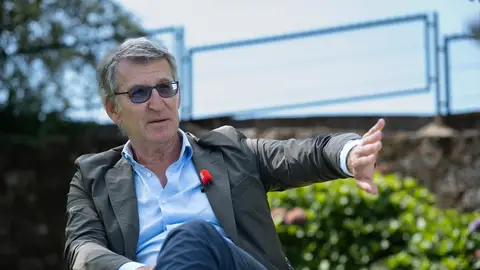 El presidente del Partido Popular, Alberto Núñez Feijóo, durante una entrevista para Europa Press, a 22 de agosto de 2024, en Santiago de Compostela, A Coruña, Galicia (España). El presidente del Partido Popular, Alberto Núñez Feijóo, durante una entrevista para Europa Press, a 22 de agosto de 2024, en Santiago de Compostela, A Coruña, Galicia (España).