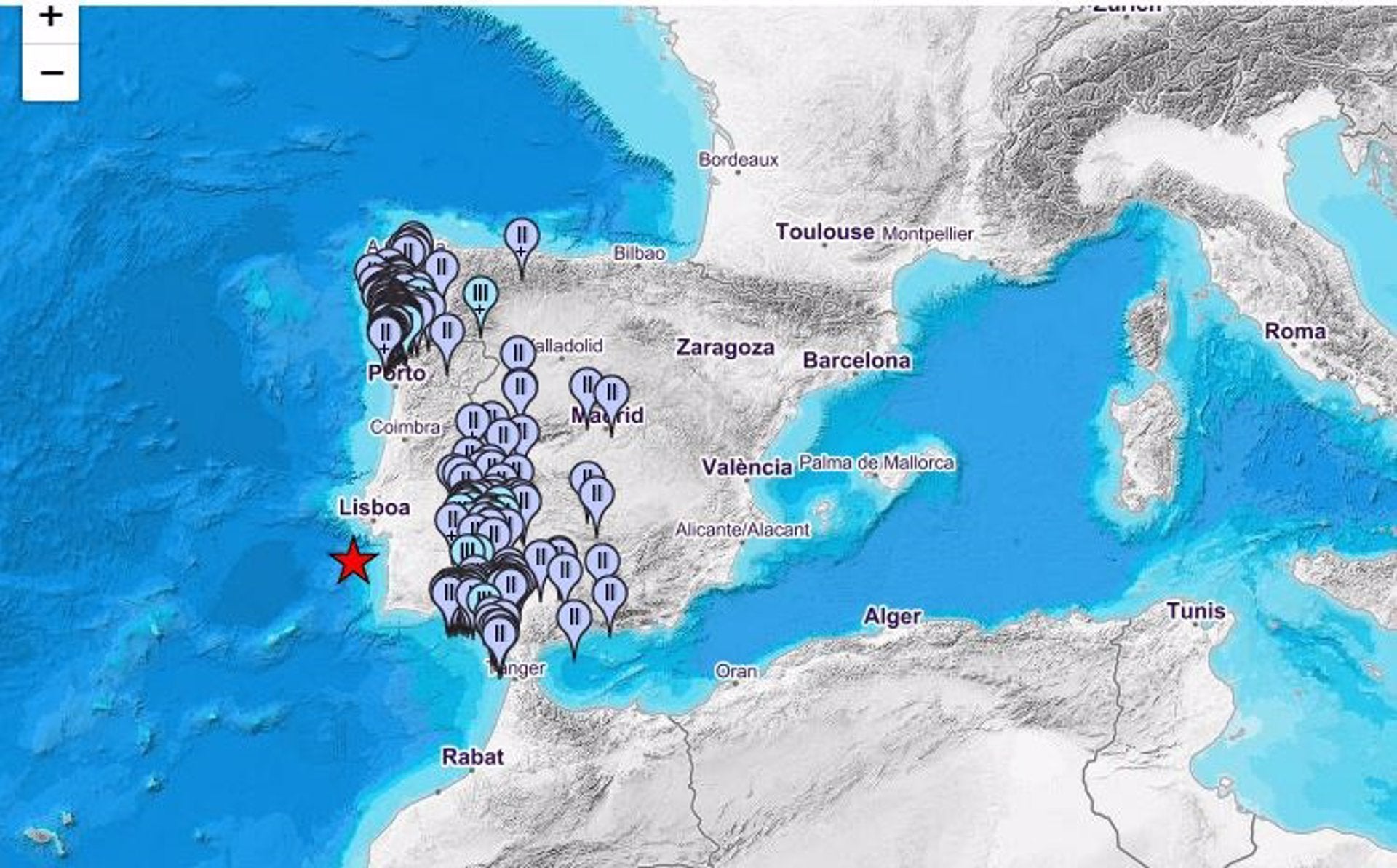 Un terremoto de magnitud 5,5 registrado en el sur de Portugal se siente en Ciudad Real y Puertollano Un terremoto de magnitud 5,5 registrado en el sur de Portugal se siente en Ciudad Real y Puertollano