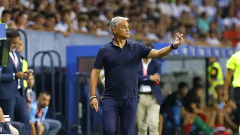 Sergio Pellicer, del Málaga, en La Rosaleda Sergio Pellicer, del Málaga, en La Rosaleda