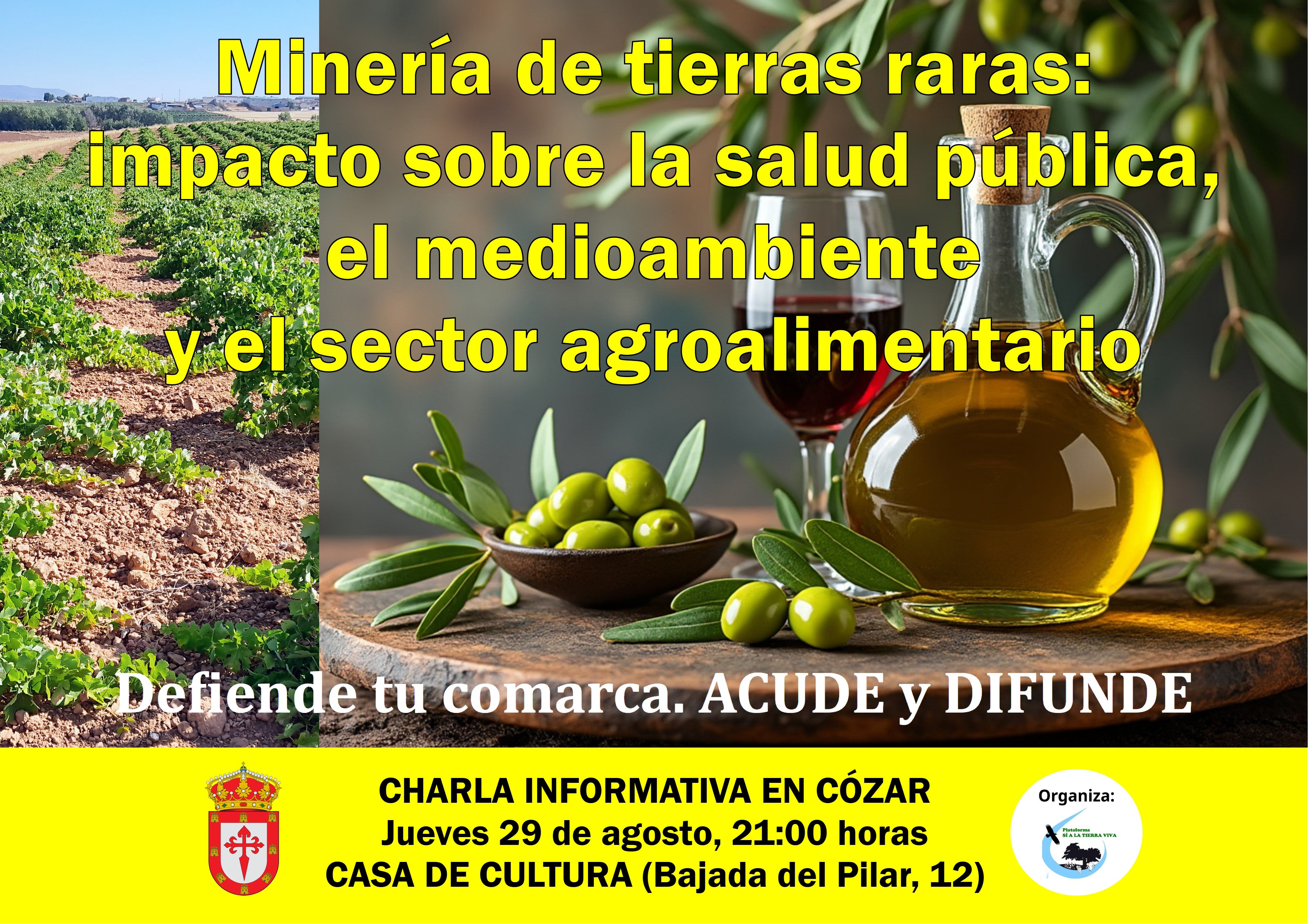 Sí a la Tierra Viva abordará el impacto de la minería de tierras raras sobre las enfermedades neurológicas en Cózar Sí a la Tierra Viva abordará el impacto de la minería de tierras raras sobre las enfermedades neurológicas en Cózar